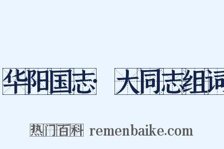 华阳国志·大同志组词是什么意思的图片
